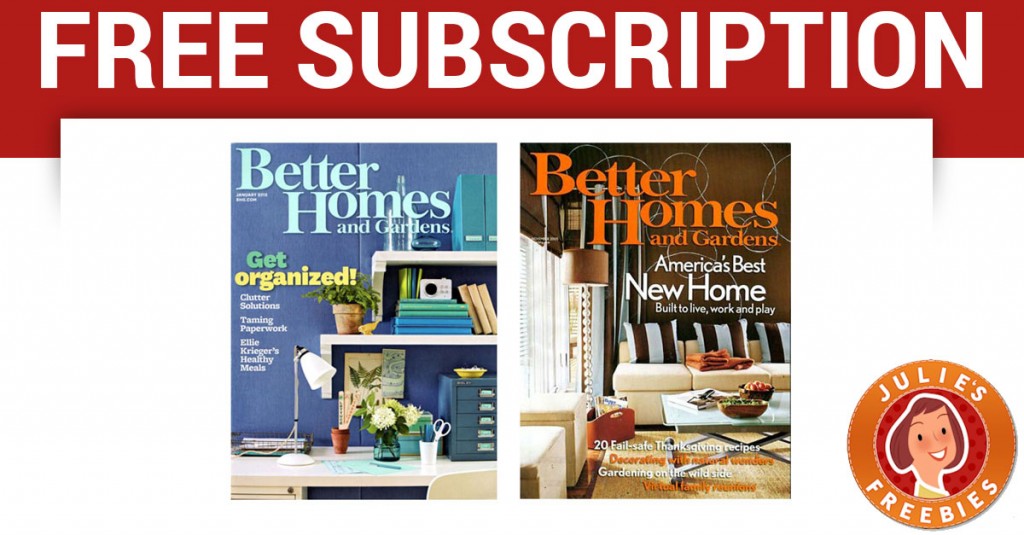 Friday Freebies Free Better Homes And Gardens Magazine