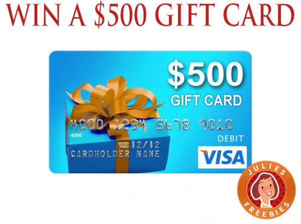 Enter to Win a $500 Visa Gift Card - 12 winners - Julie's Freebies