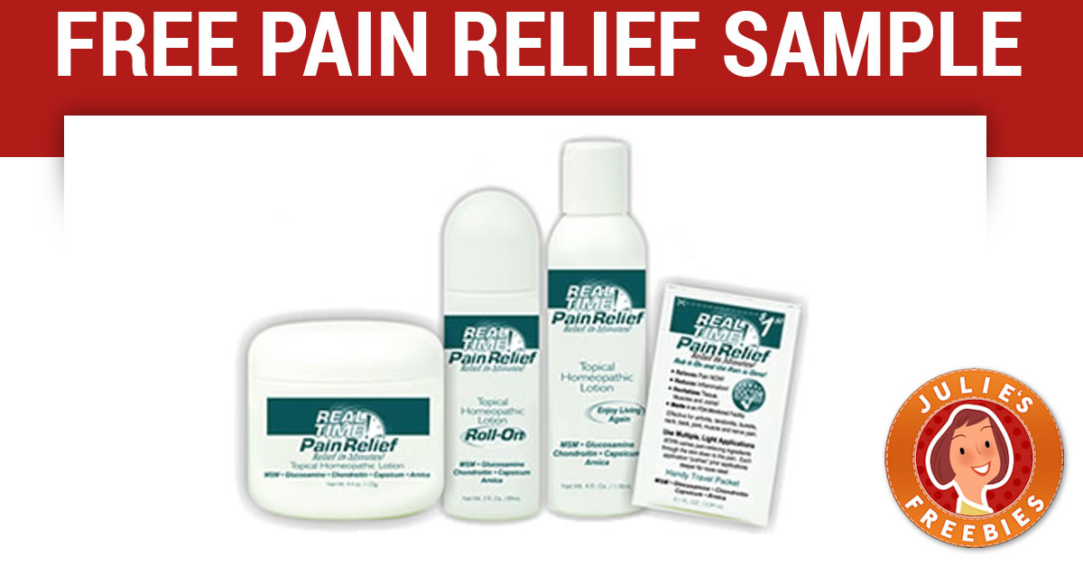 Free Sample of Real Time Pain Relief - Julie's Freebies