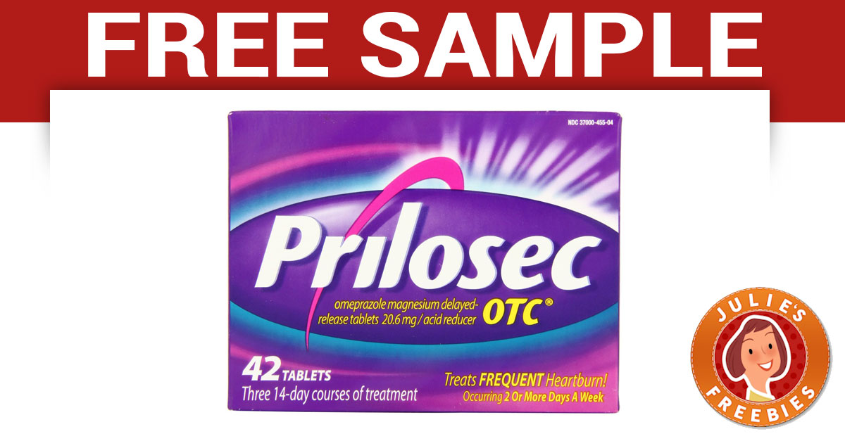 Free Sample of Prilosec OTC Julie's Freebies