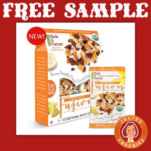 Free Made in Nature Dried Fruit Fusions - Julie's Freebies