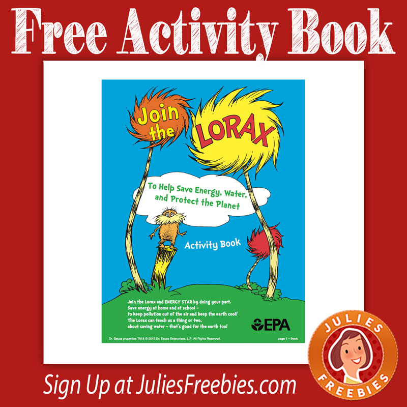 Free Lorax Activity Book - Julie's Freebies