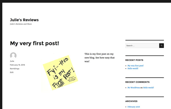 wordpress-first-post