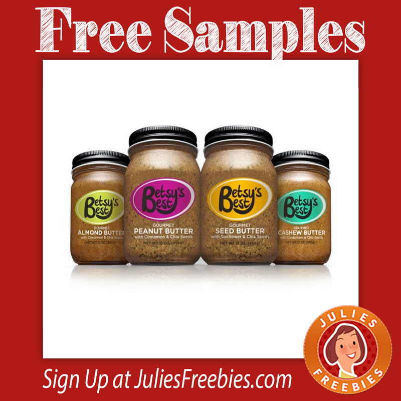 Free Betsy's Best Nut & Seed Butters - Julie's Freebies