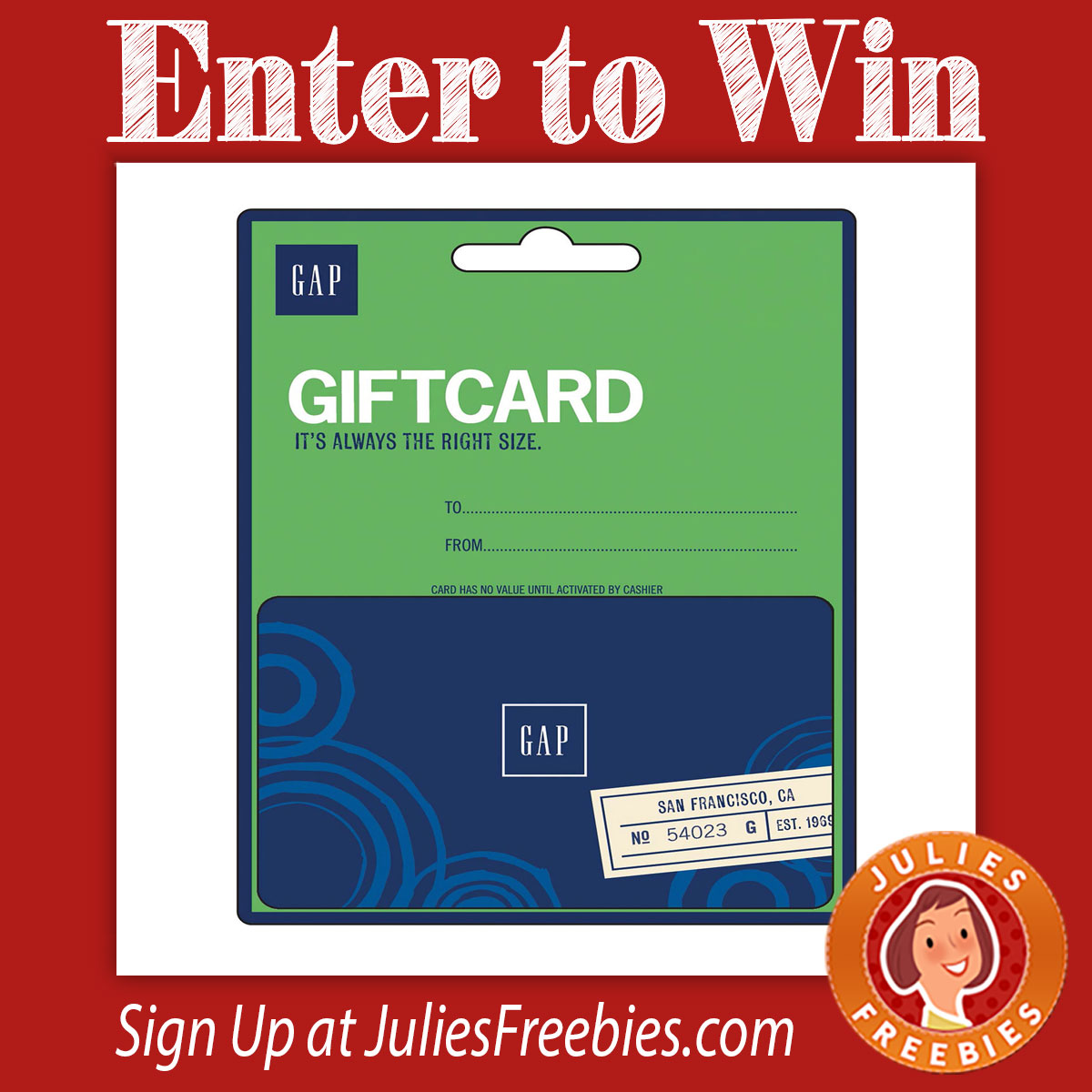 Win a Gap Gift Card Julie's Freebies