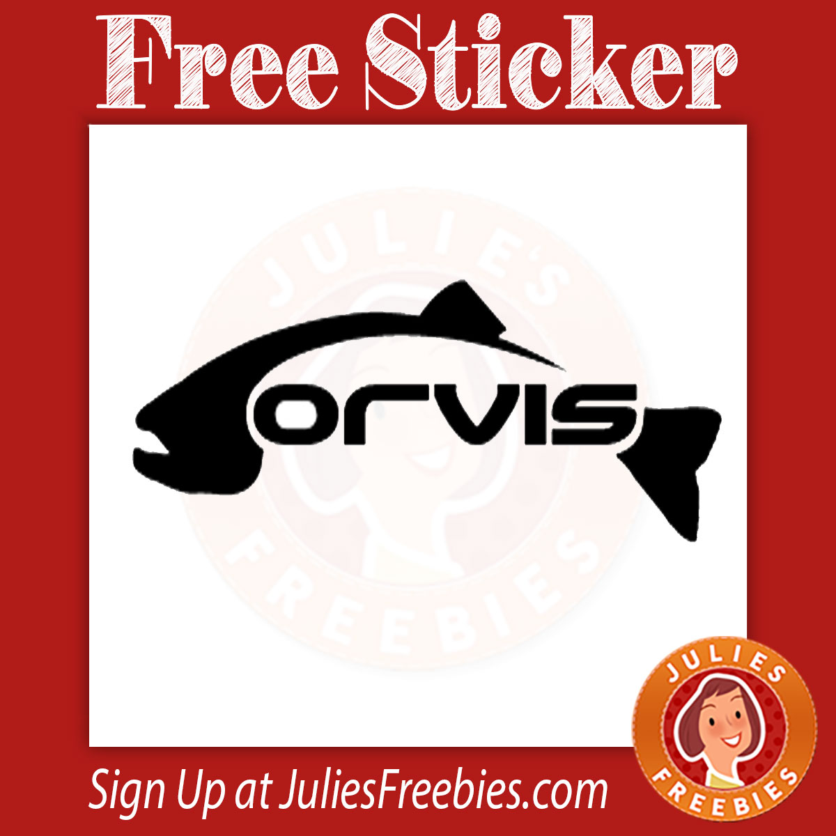 Free Orvis Fish Sticker - Julie's Freebies