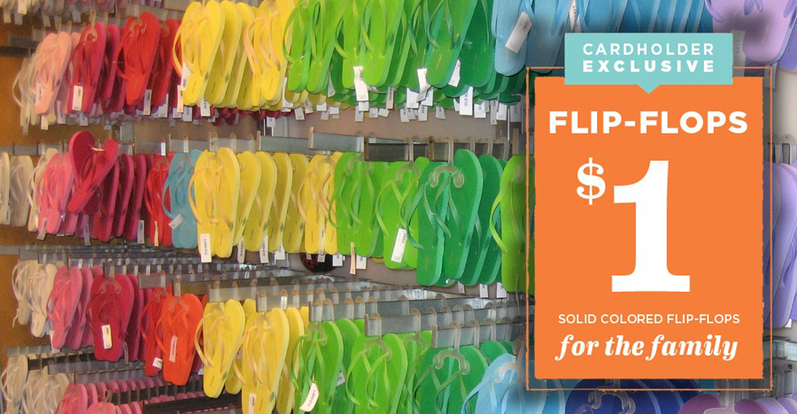 $1 flip flop sale