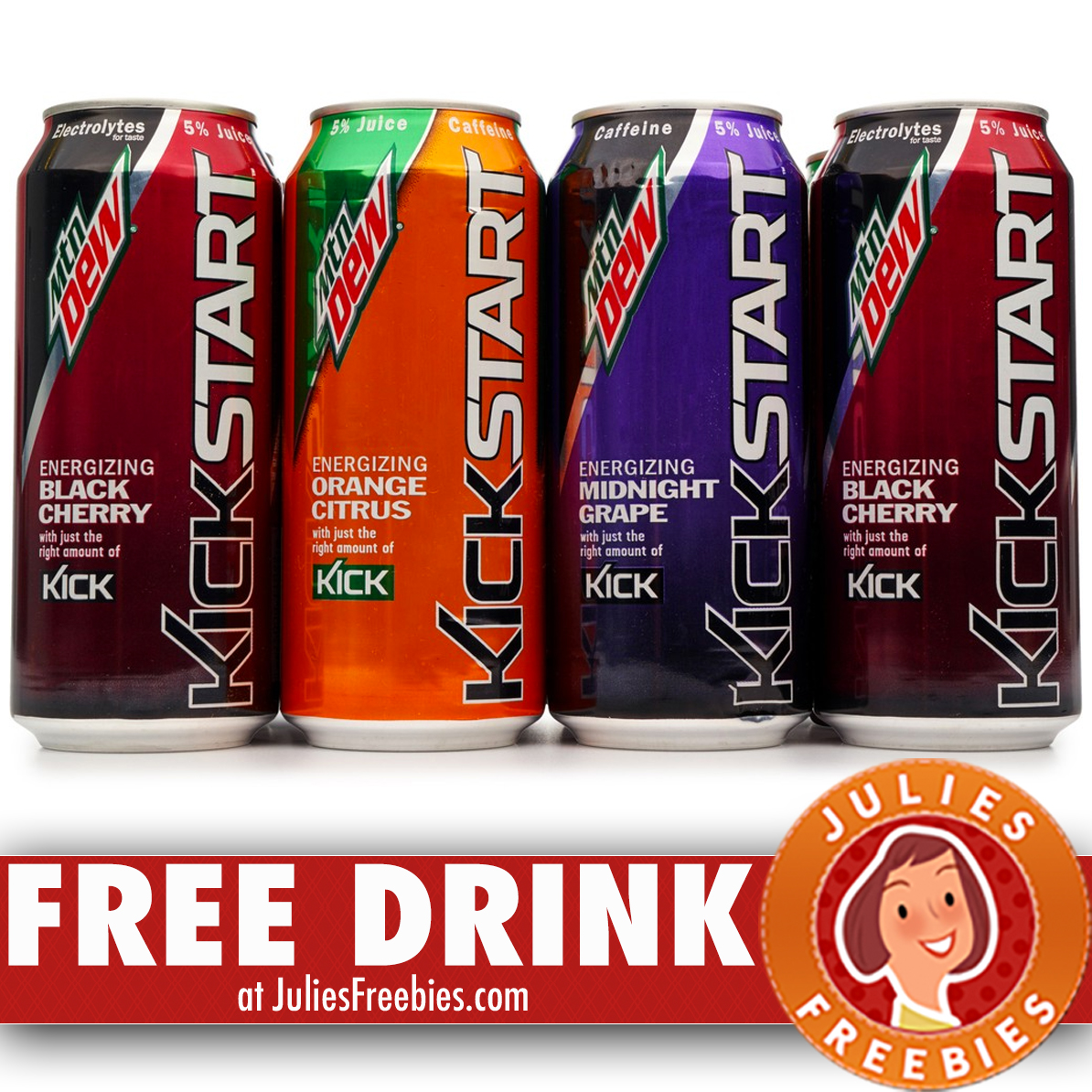 Free Mountain Dew Kickstart Drink at Kroger - Julie's Freebies