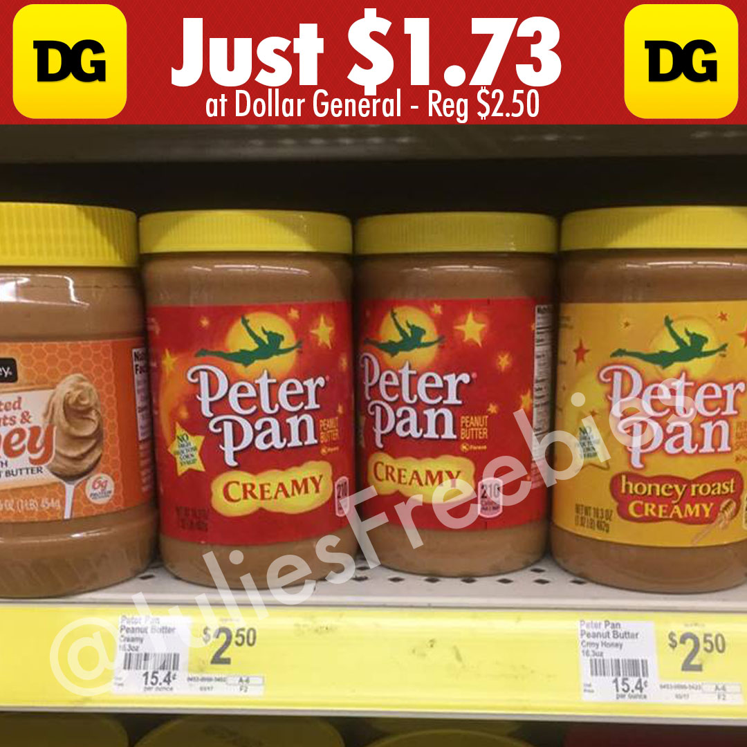 [Dollar General] Peter Pan Peanut Butter just $1.73 (Reg. $2.50