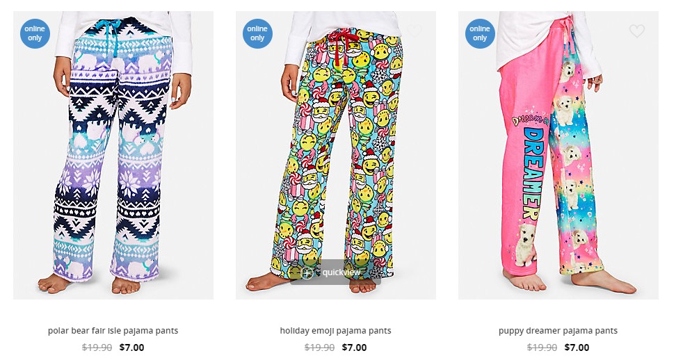 tween pajama pants