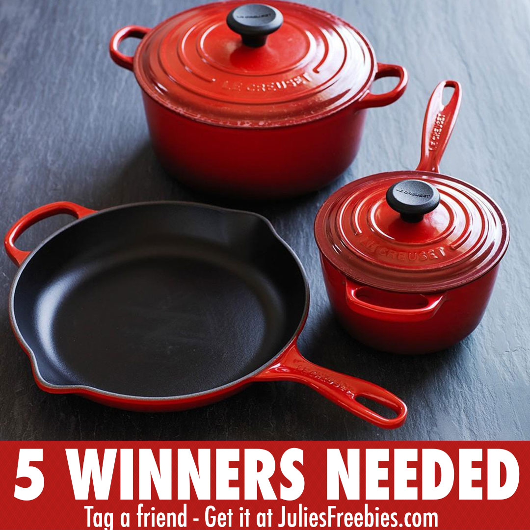 [5 WINNERS] Win a Le Creuset Five Piece Signature Set Julie's Freebies