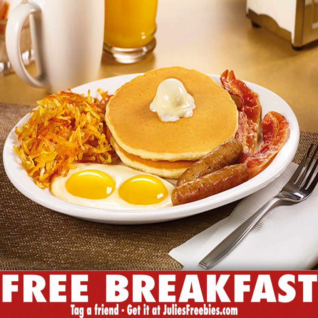 Free Grand Slam Breakfast at Denny's (With Purchase) Julie's Freebies