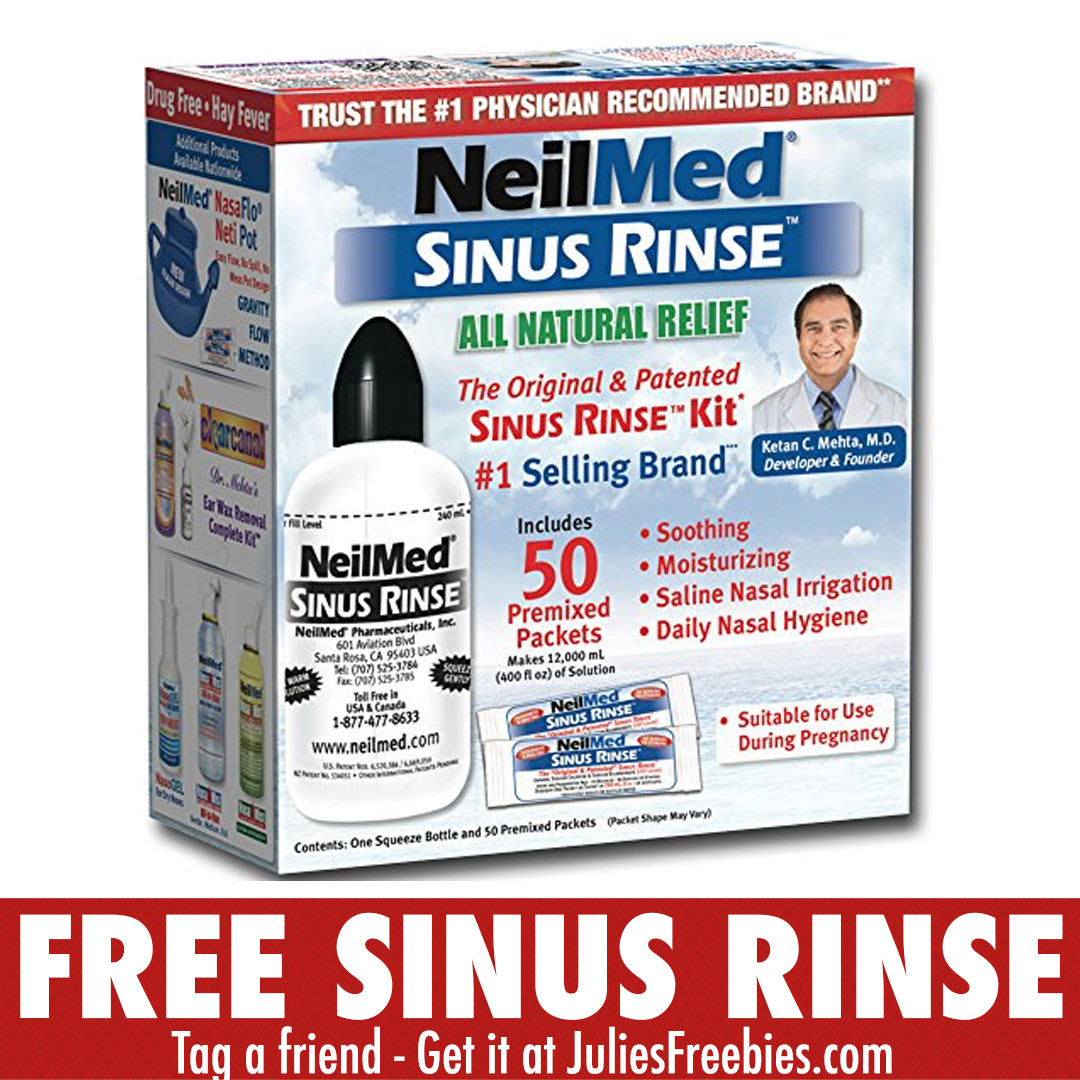 NeilMed is offering up a FREE Sinus Rinse Bottle with 2 Packets and FREE Sh...