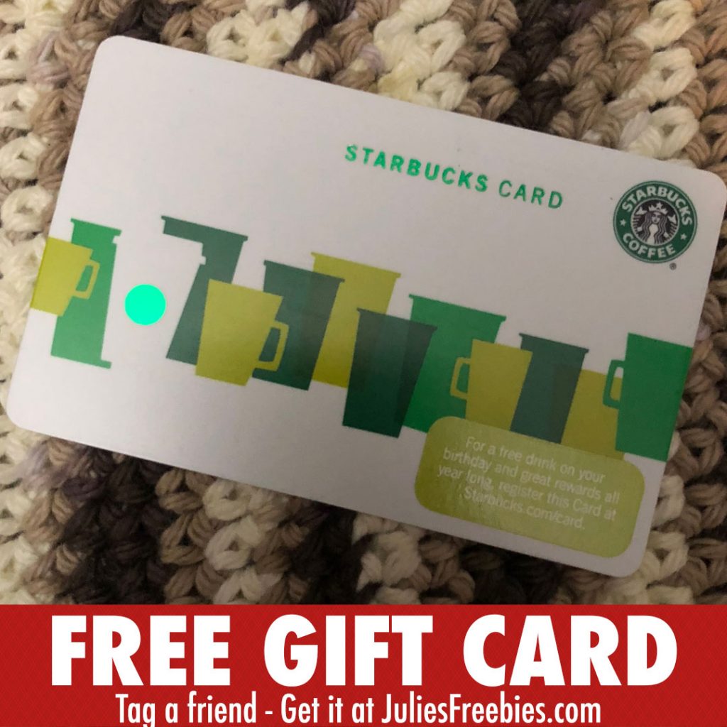 FREE 10 Starbucks Gift Card Julie's Freebies