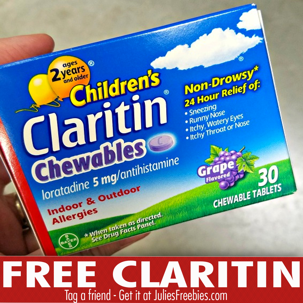 Free Children's Claritin with BzzAgent Julie's Freebies