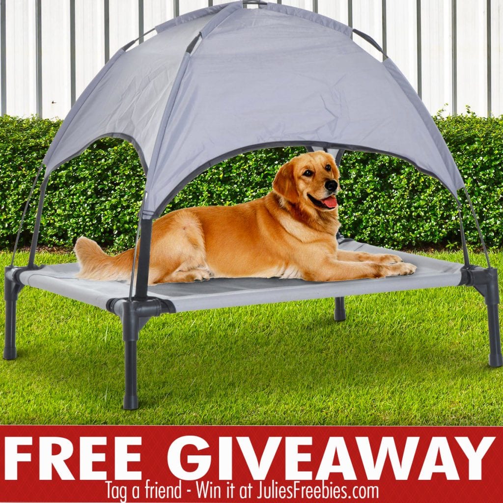 Win a Outdoor Dog Bed Elevated Pet Cot with Canopy Julie's Freebies