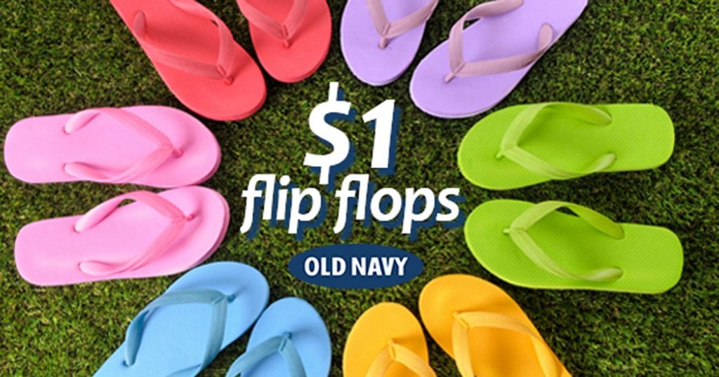 $1 Flip Flops at Old Navy on June 23rd - Julie's Freebies
