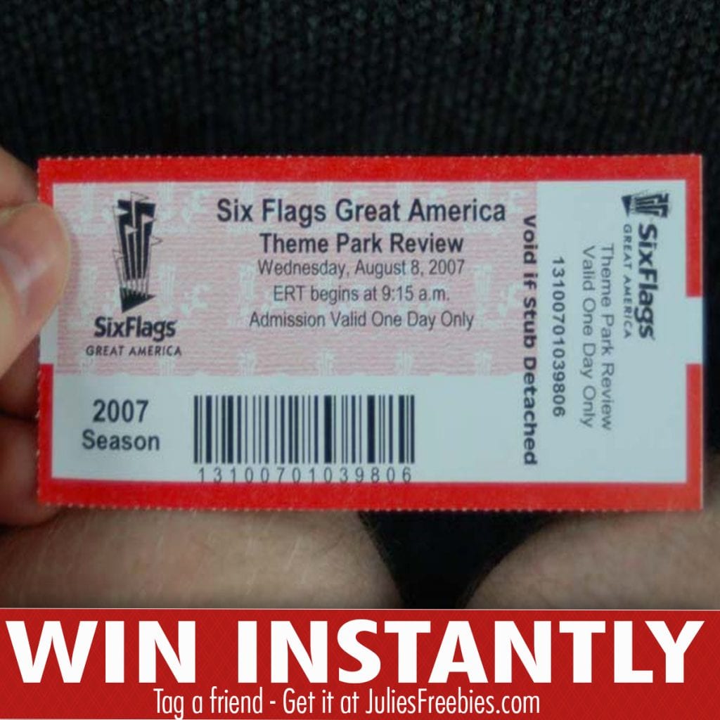 CocaCola Six Flags Single Day Ticket Instant Win Game Julie's Freebies