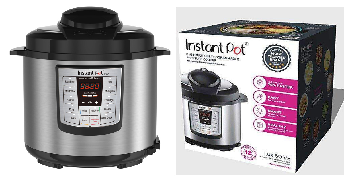 Instant Pot LUX60 V3 6 Qt Pressure Cooker - $49 SHIPPED - Julie's Freebies