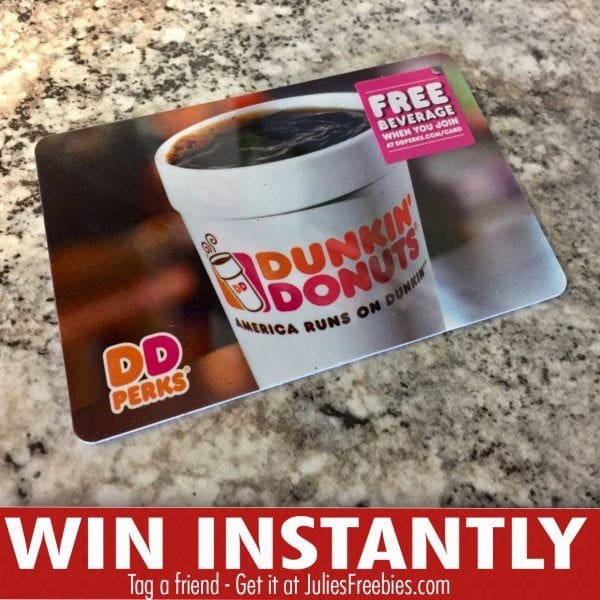 Dunkin' Donuts Sip Peel Win OnCup Instant Win Game Julie's Freebies