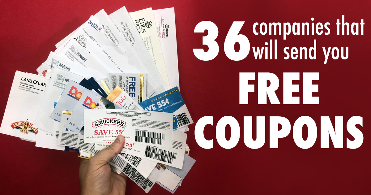 How to get FREE Coupons by Mail 36 companies sent us free coupons!