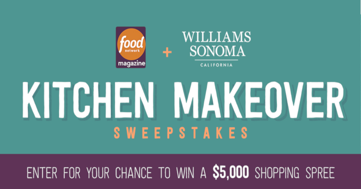 Food Network 5,000 Kitchen Makeover Sweepstakes Julie's Freebies