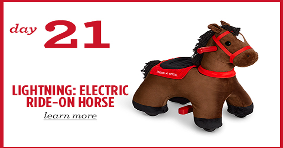 radio flyer electric ride on horse