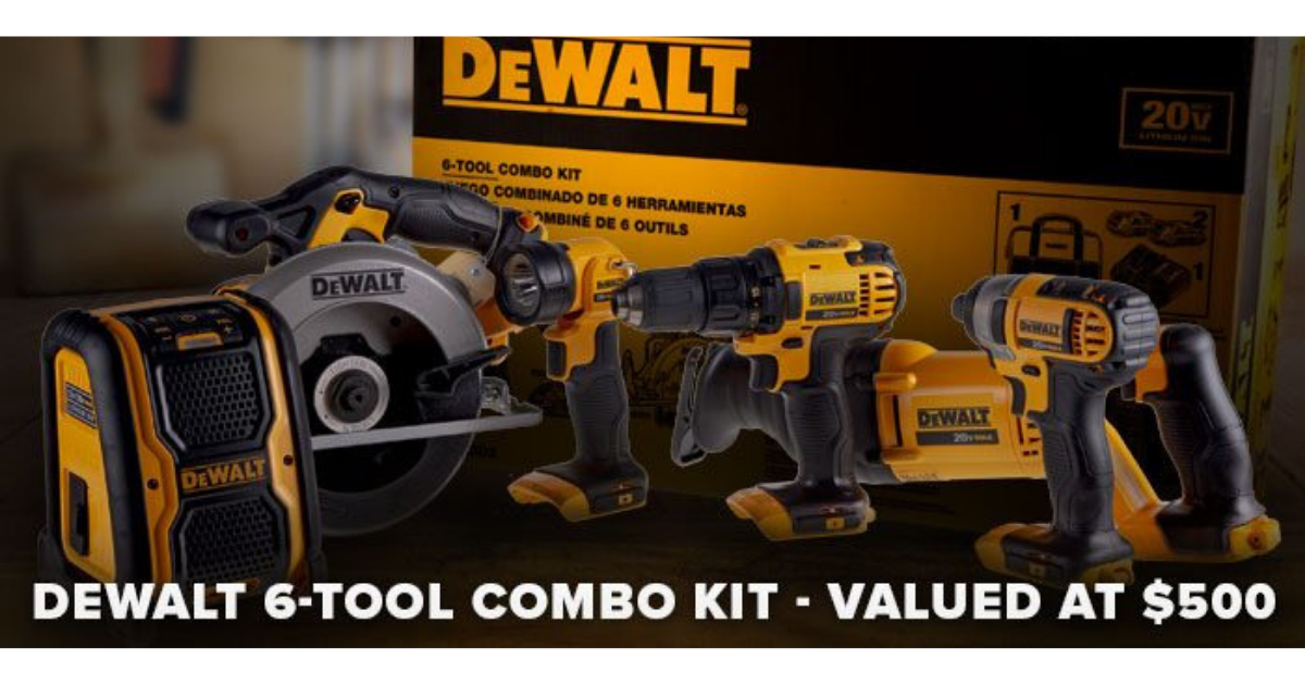 DeWalt 6Tool Combo Kit Giveaway Julie's Freebies