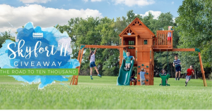 Backyard Discovery Sky Fort Swing Set Giveaway Instagram