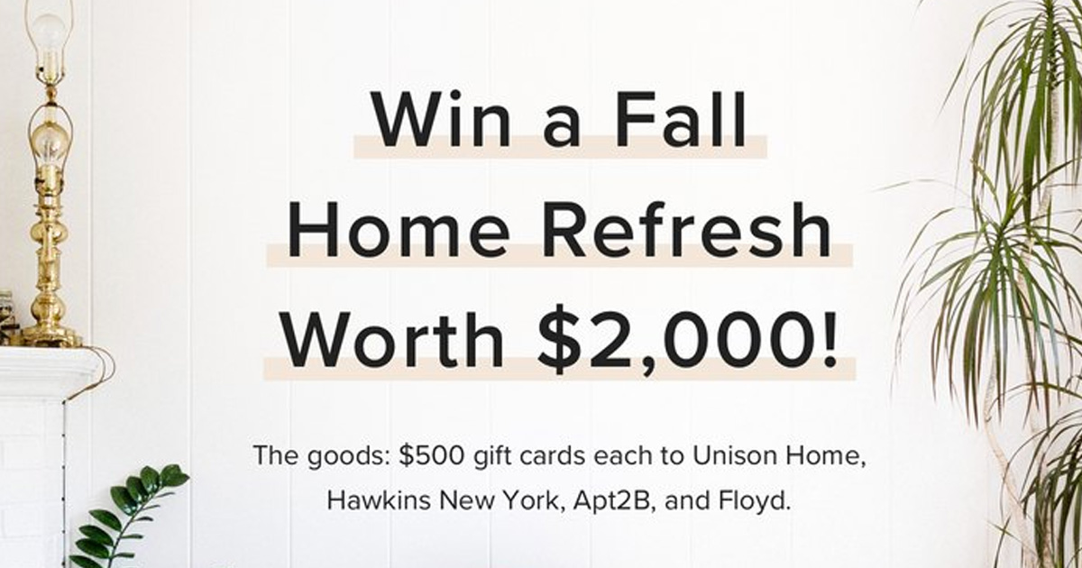 Autumn Home Refresh Sweepstakes Julie S Freebies   Home Refresh 