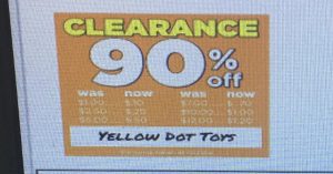 dollar general toy clearance