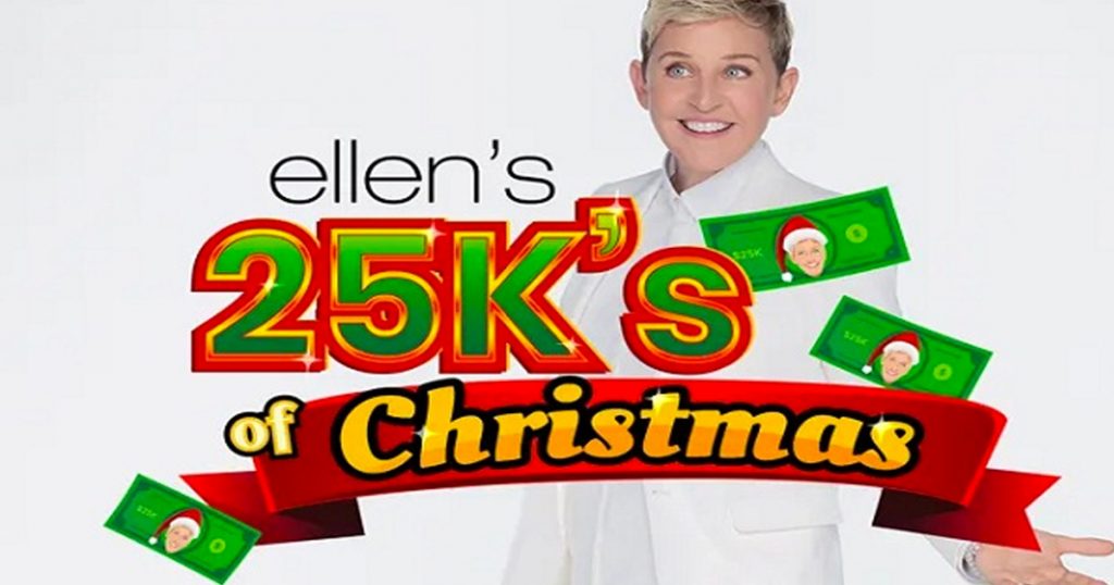 Ellen Christmas Giveaway 2022 Ellen's 25K's Of Christmas Giveaway - Julie's Freebies