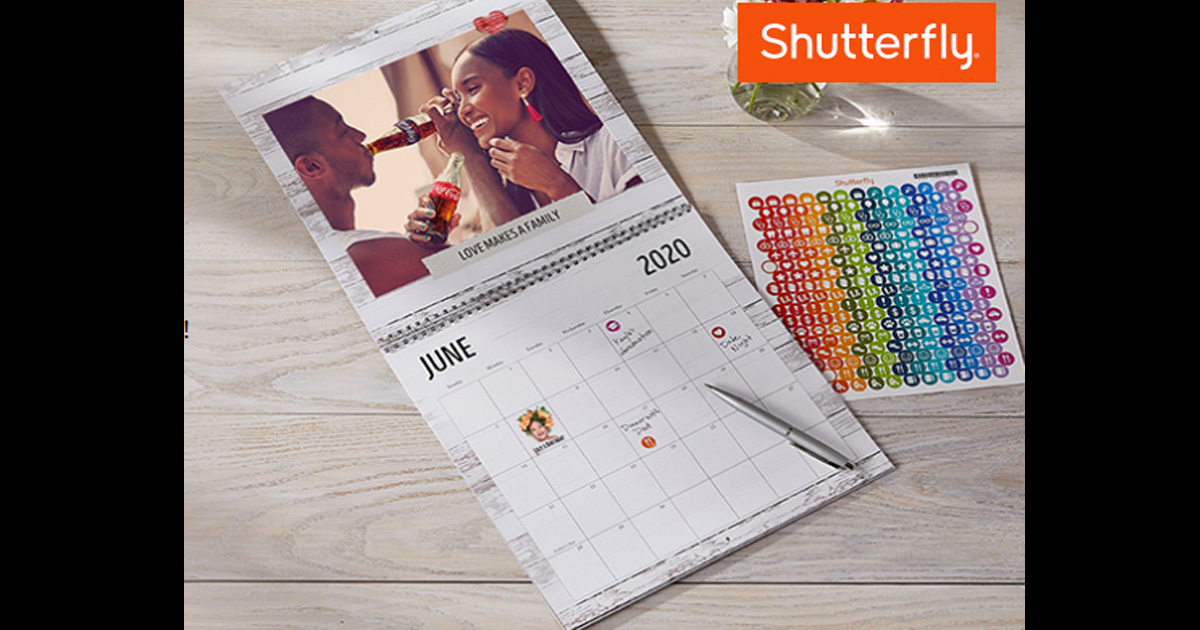Free 8x11 Wall Calendar from Shutterfly (With 1 Coke Rewards Code