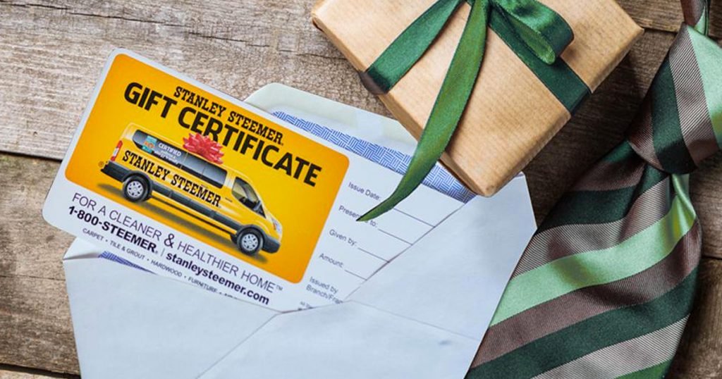 Printable Stanley Steemer Gift Certificate Template Free