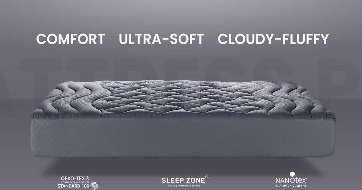 cooling queen mattress pad sleepzone