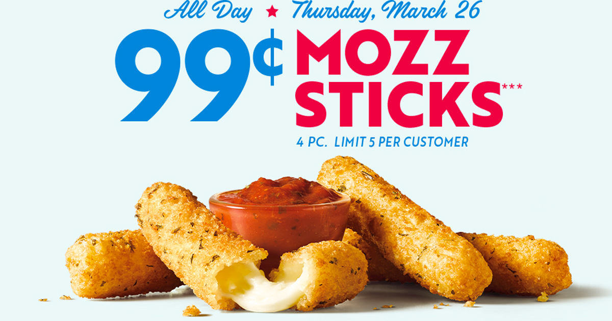Mozzarella Stick Deal at Sonic Julie's Freebies
