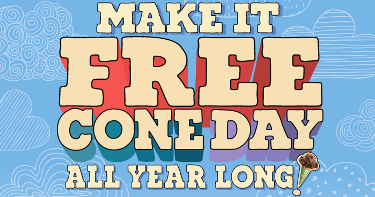 Make It Free Cone Day All Year Long Sweepstakes Julie's Freebies