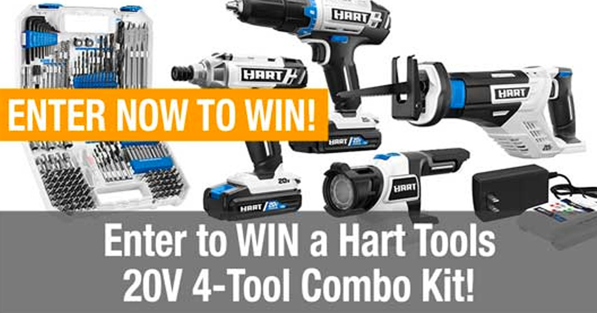 Hart Tools 20V 4-tool Combo Kit Giveaway - Julie's Freebies