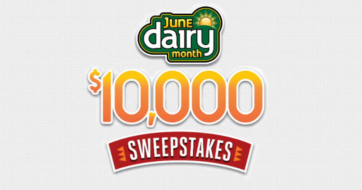 June Dairy Month 10,000 Sweepstakes Julie's Freebies