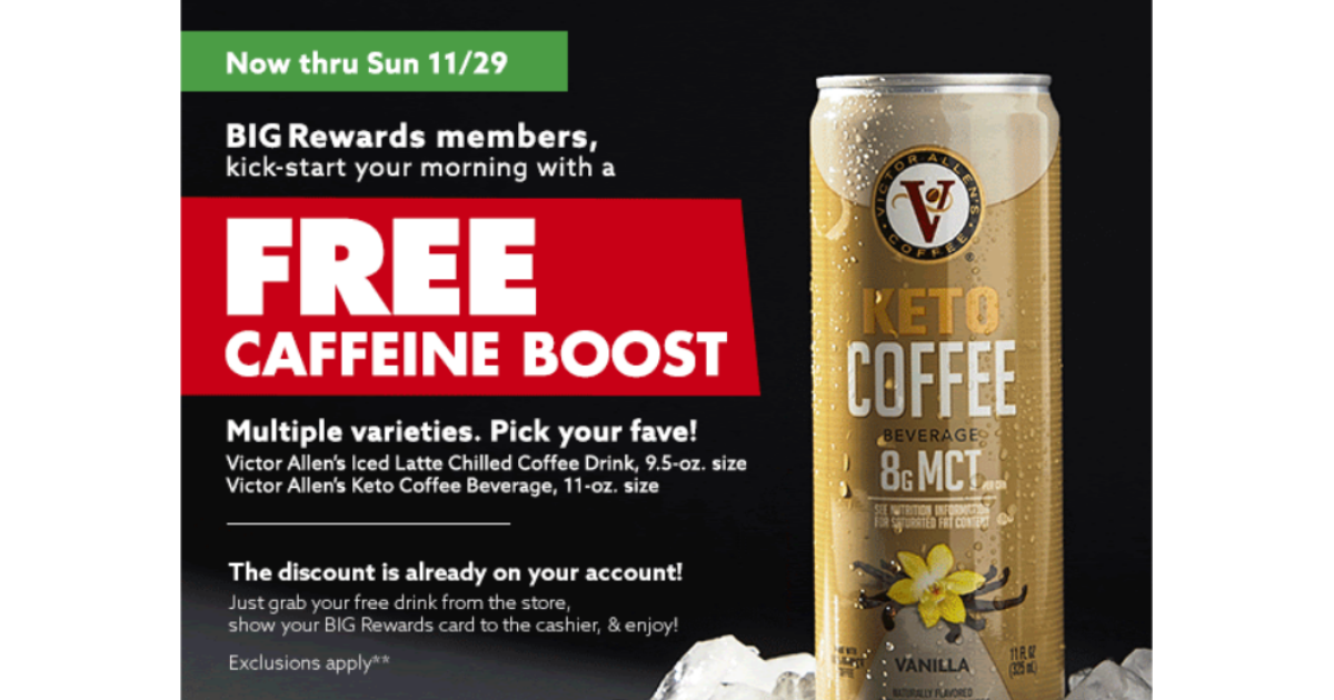 Free Victor Allen Iced Coffee Beverage for Big Lots Rewards 