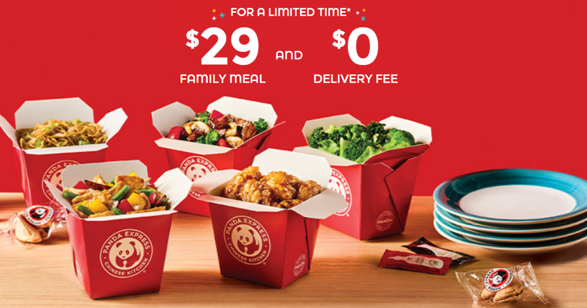 Panda Express 29 Family Meal Deal with FREE Delivery Julie's Freebies