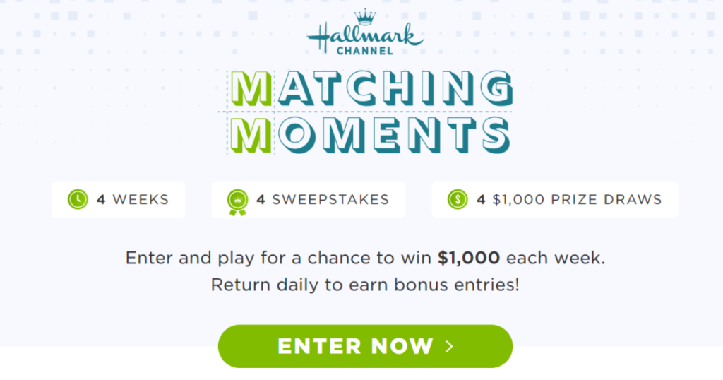 Hallmark Channel Matching Moments Sweepstakes Julie's Freebies