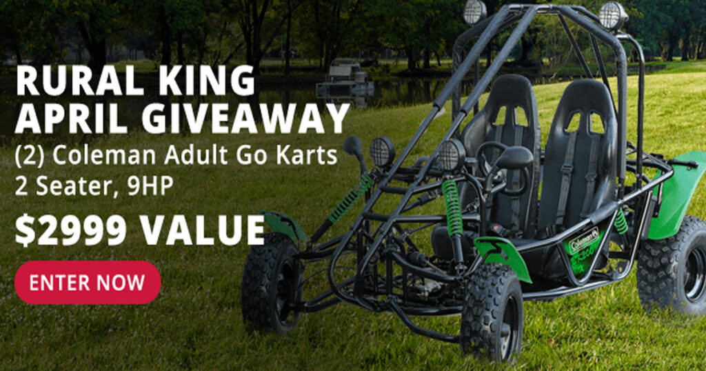 Coleman 96CC Mini Bike in the March Rural King Giveaway! Julie's Freebies