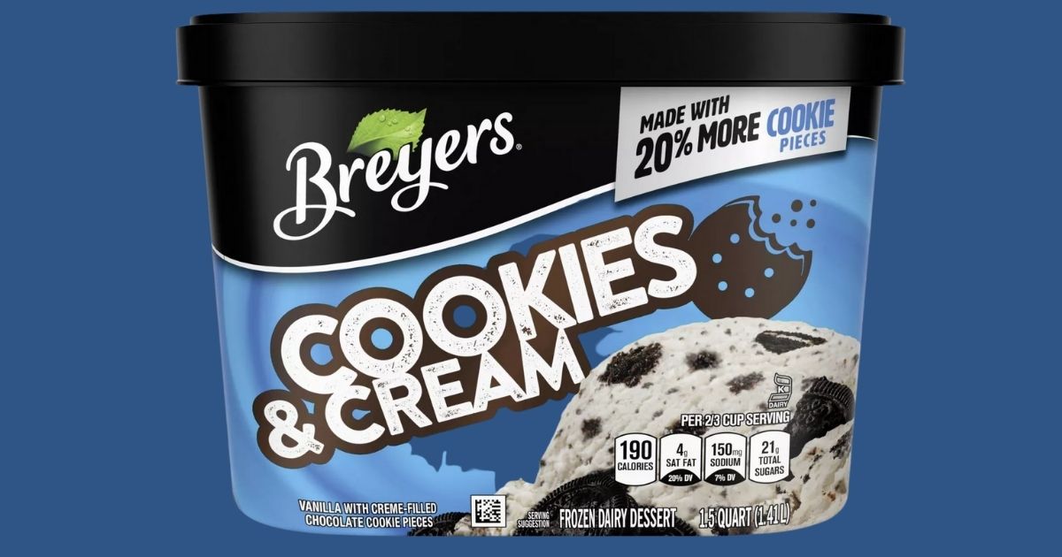 breyers cookies and cream ice cream