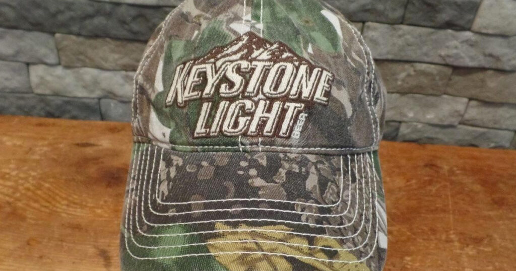 keystone light camo hat