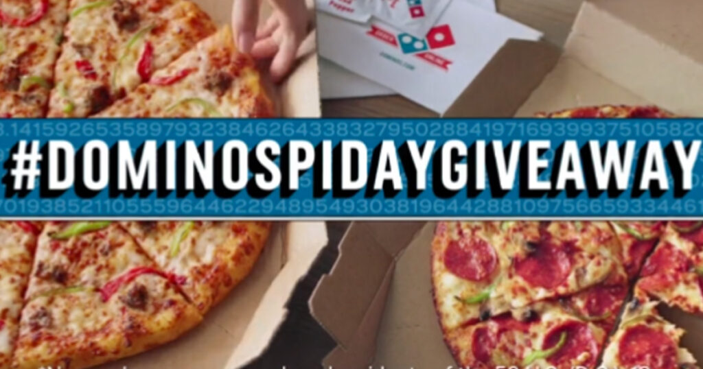 Domino’s Pizza Pi Day Giveaway Julie's Freebies