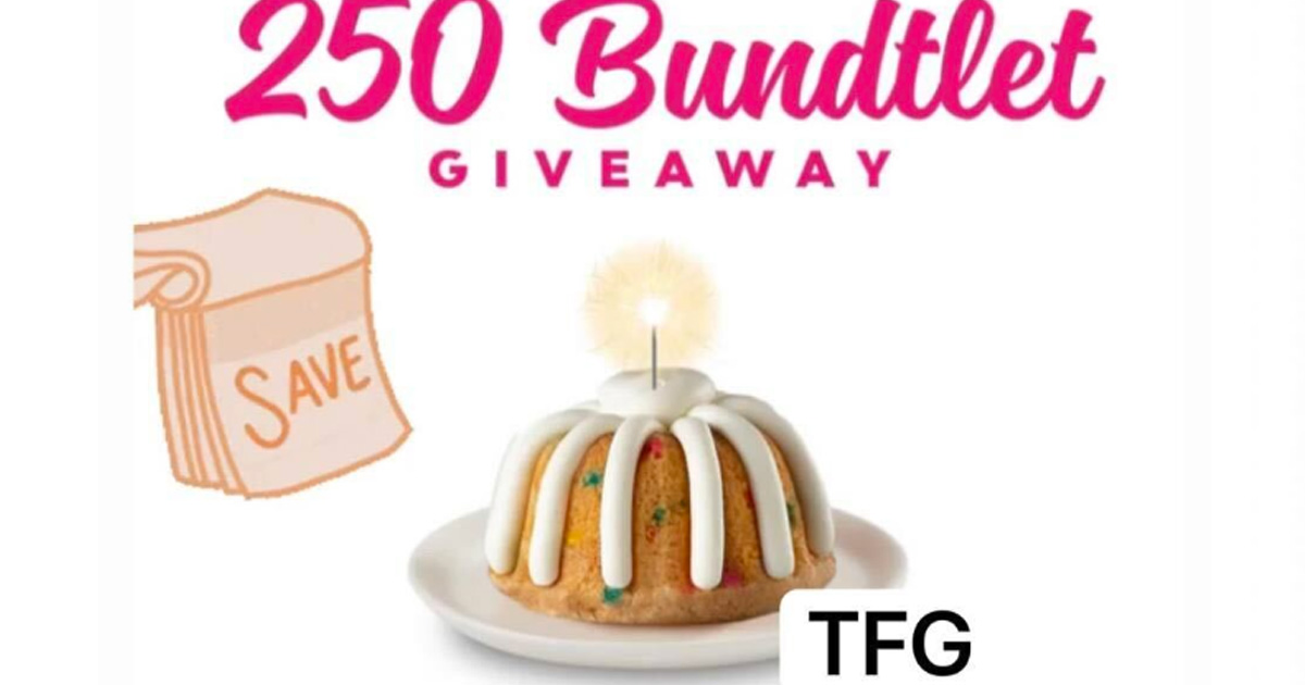 Nothing Bundt Cakes giving away bundlets to first 250 customers on