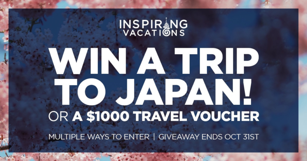 Inspiring Vacations Trip to Japan Giveaway Julie's Freebies