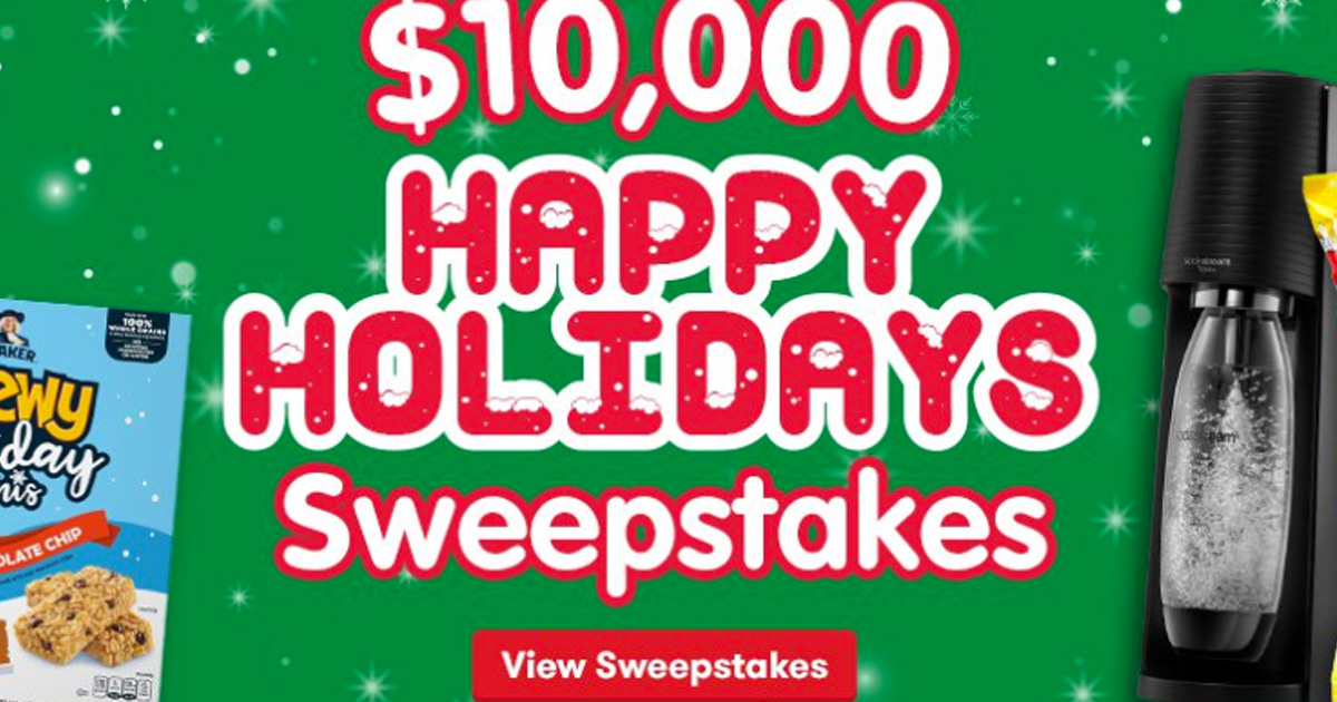 $10,000 Happy Holidays Sweepstakes - Julie's Freebies