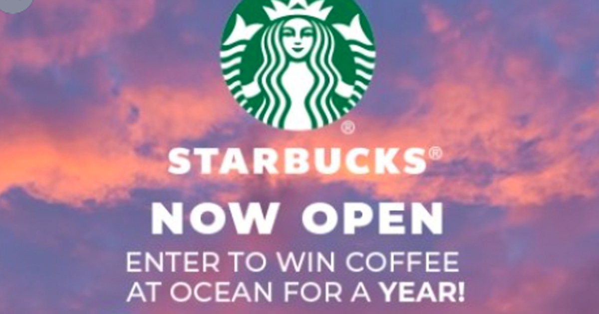 Starbucks For A Year at Ocean Sweepstakes Julie's Freebies